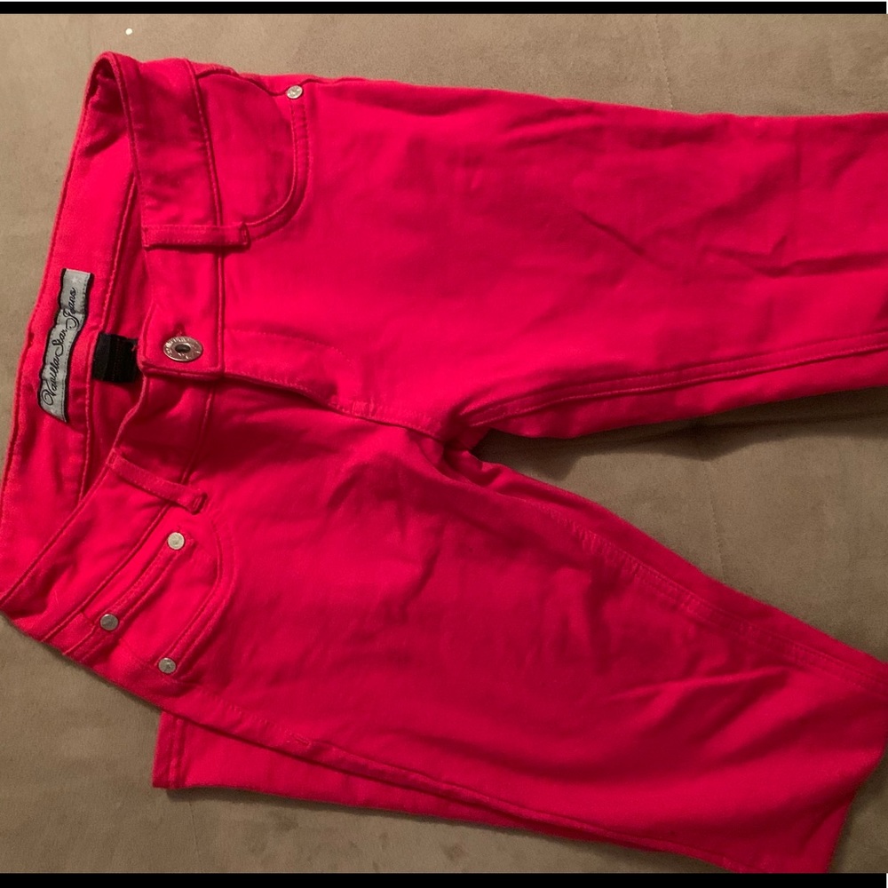 Red Jean Leggings Jeggins